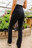 Mountain Pose Mineral Wash Yoga Pants In Black