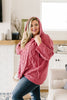 Nantucket Hooded Cable Knit Sweater In Salmon