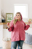 Nantucket Hooded Cable Knit Sweater In Salmon