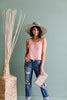 Nobody Puts Baby In The Corner Tank In Blush Peach