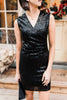 Onyx Opulence Sequined Dress