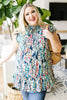 Overgrown Garden Blouse In Navy