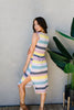 Pool Party Striped Midi Dress