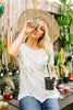 Prickly Business Top In Ivory
