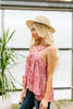 Rose Faded Batik Top