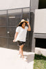 Ruffled Peplum Top In Cream