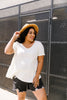 Ruffled Peplum Top In Cream