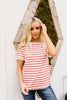 Sails To The Wind Top In Ivory & Red