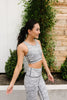 Sandstorm Print Lattice Racerback Sports Bra