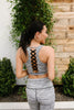 Sandstorm Print Lattice Racerback Sports Bra