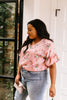 Satin Rose Blouse In Pink