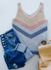 Sheer Chevron Sweater Tank