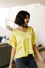 Silky Spots Ruffle Sleeve Blouse In Honey