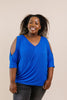 Split The Check Top In Blue