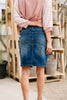 Split The Difference Denim Skirt