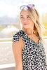Spotted Rosette Dress In Black