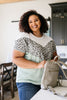 Spotted V Waffle Knit Top