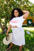 Striped Drawstring Skirt In Gray