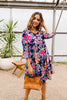 Terrace Garden Dress In Navy