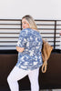 Tessa Tie Dye Top In Navy