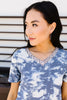 Tessa Tie Dye Top In Navy