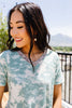 Tessa Tie Dye Top In Sage