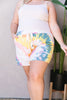 Tie Dye Swirls Shorts In Yellow