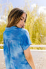 Tie & Tie Dye Top In Sky