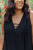Tiered in Black Dress