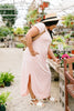 To The Max Striped Maxi In Blush