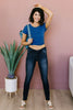 Twisted Crop Top In Navy