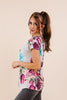 Unexpected Flowers V-Neck Top