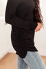 Nivia Draped Turtle Neck Tunic in Black