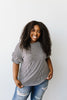 Vertical Horizon Striped Top In Black
