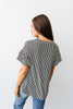 Vertical Horizon Striped Top In Black