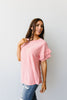 Vertical Horizon Striped Top In Coral